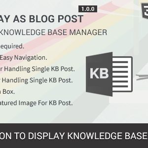 KB Display As Blog Post - BWL Knowledge Base Manager Addon
