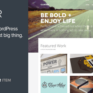 Cluster – A Bold Portfolio Wordpress Theme