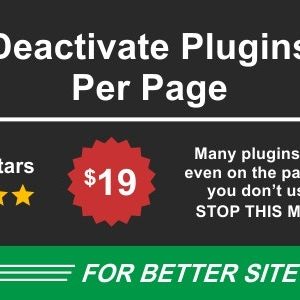 Deactivate Plugins per Page