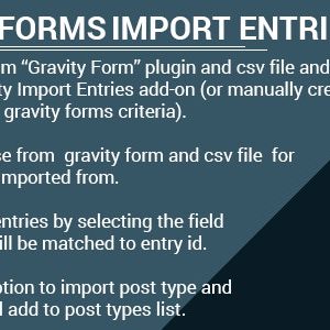Gravity Forms Entries Import