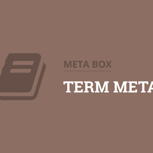 Metabox - Term Meta