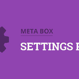 Meta Box Settings Page