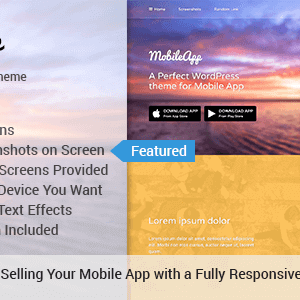 Mobileapp – App Wordpress Theme To Promote Mobile App