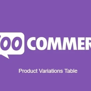 Product Variation Table Plugin
