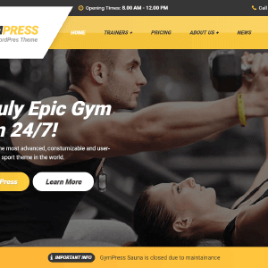 Gympress – Wordpress Theme For Local Gym, Fitness Or Personal Trainer