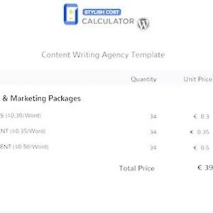 Stylish Cost Calculator Premium