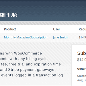 Subscriptio – Woocommerce Subscriptions