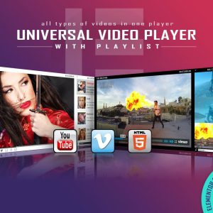 Universal Video Player - YouTube/Vimeo/Self-Hosted - Elementor Widget