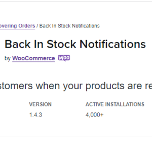 WooCommerce Back In Stock Notifications
