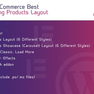 WooCommerce Best Selling Products Layout for Elementor