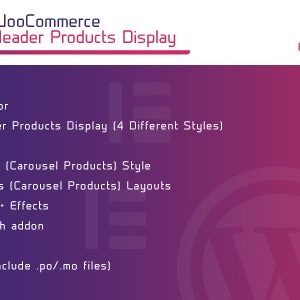 WooCommerce Header Products Display for Elementor