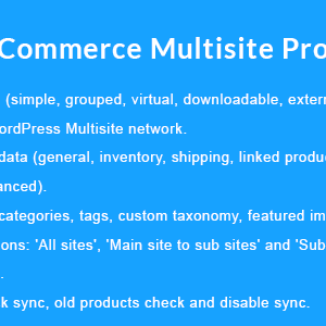 WooCommerce Multisite Product Sync