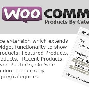 Woocommerce Products By Category Widget