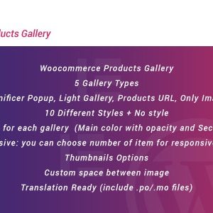 WooCommerce Products Gallery for Elementor