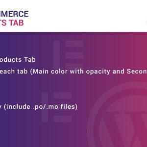 WooCommerce Products Tab for Elementor