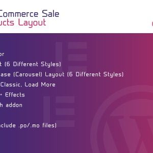 WooCommerce Sale Products Layout for Elementor