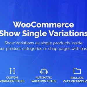 WooCommerce Single Variations