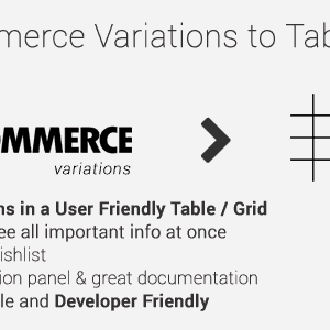 Woocommerce Variations To Table-Grid