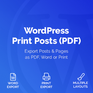 WordPress Print Posts & Pages (PDF)
