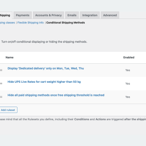 Conditional Shipping Methods